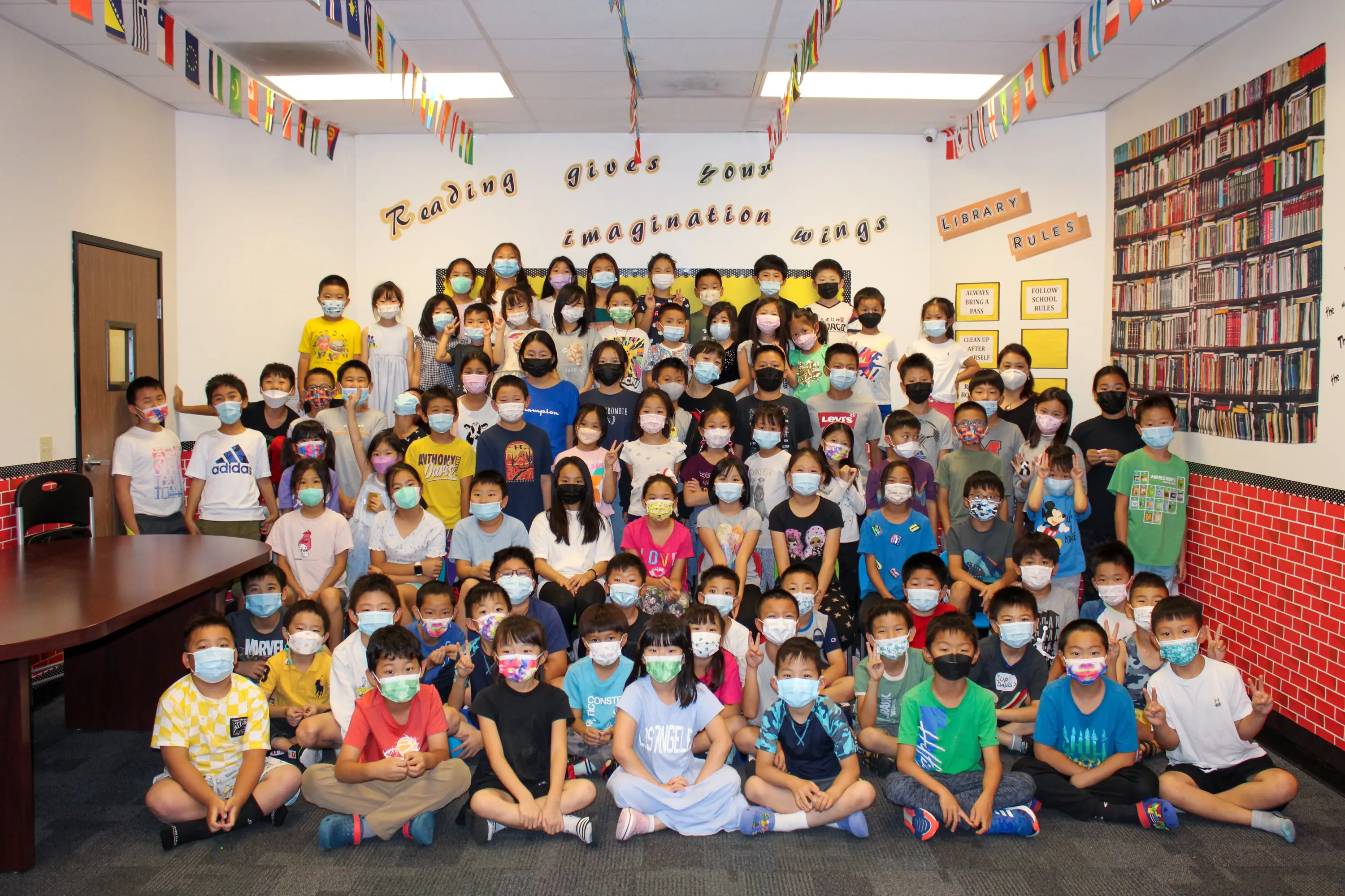 Students engaged in learning activities at YIYANG Education
