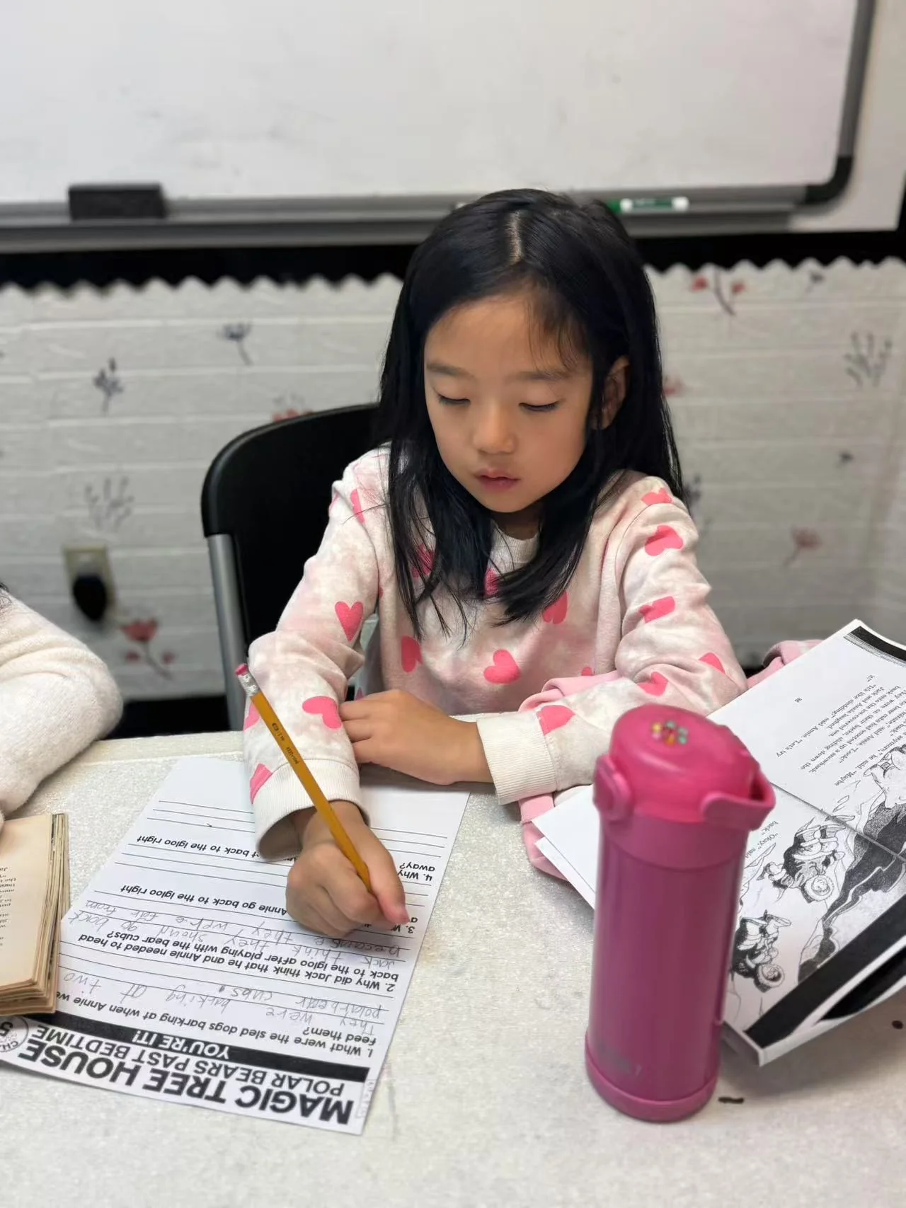 Student focused on learning